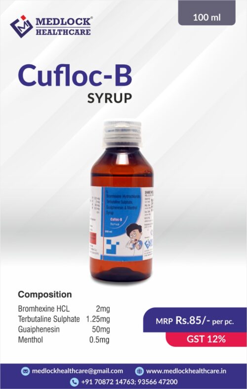 AMBROXOL HCL 15 MG, TERBUTALINE 1.25 MG, GUAIPHENESIN 50 MG and MENTHOL 2.5 MG SYRUP
