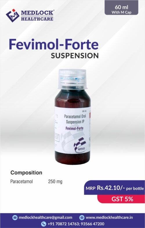 Fevimol- Fort | PARACETAMOL 250 MG SUSPENSION