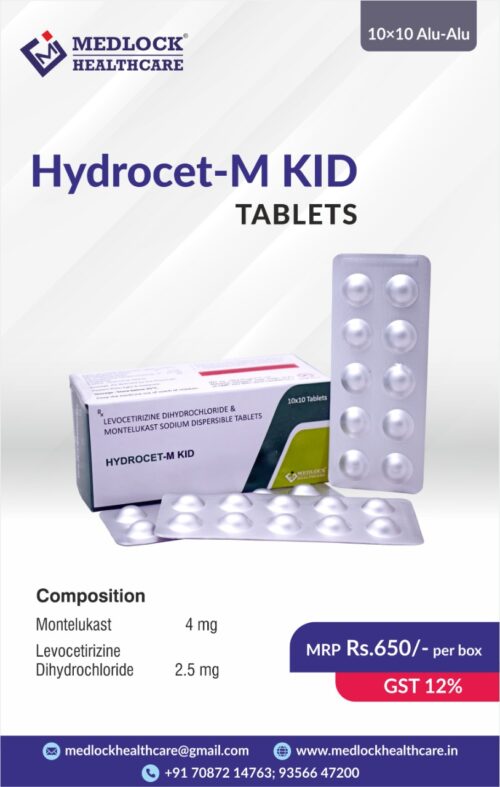 MONTELUKAST 4MG AND LEVOCETIRIZINE DIHYDROCHLORIDE 2.5MG TABLET