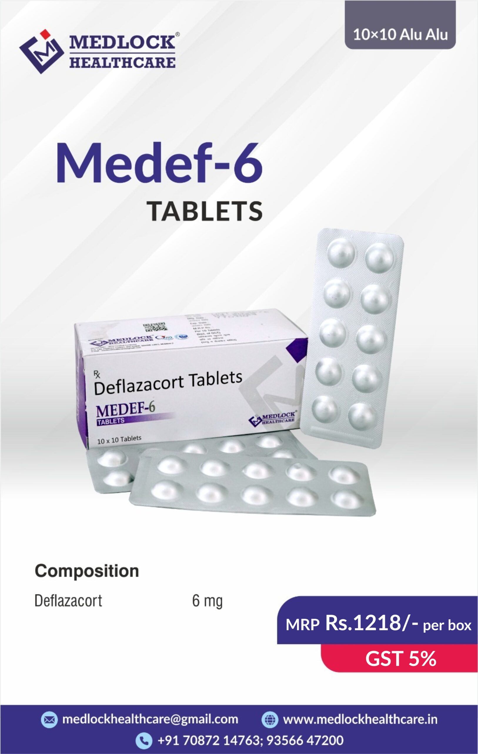 MEDEF-6 | DEFLAZACORT 6 MG TABLET
