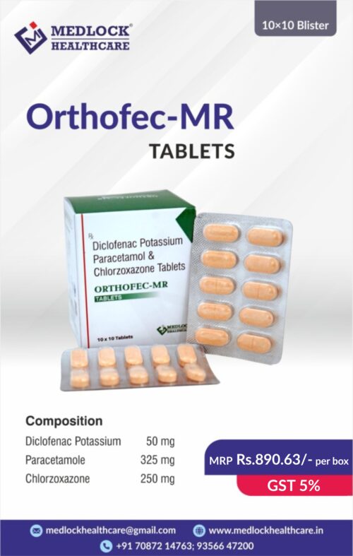 ORTHOFEC-MR | DICLOFENAC POTASSIUM PARACETAMOL CHLORZOXAZONE TABLET