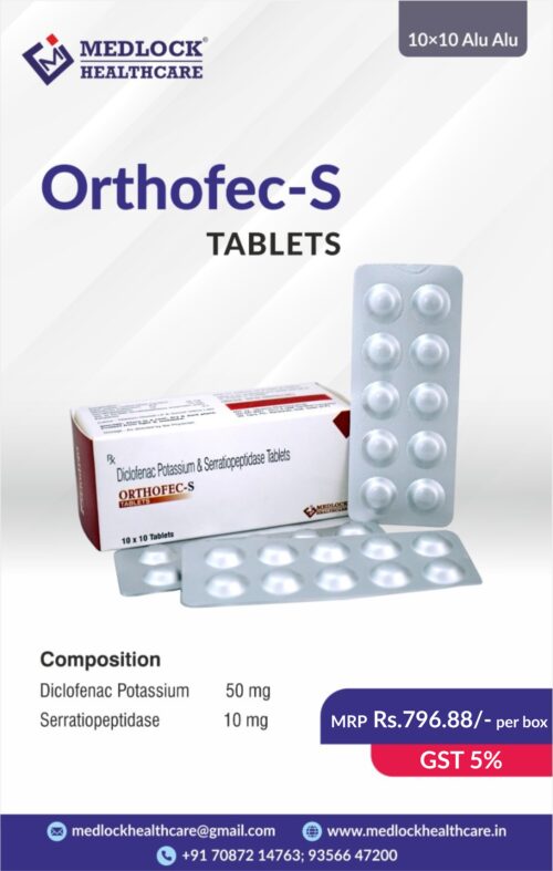 ORTHOFEC-S | DICLOFENAC POTASSIUM SERRATIOPEPTIDASE TABLET