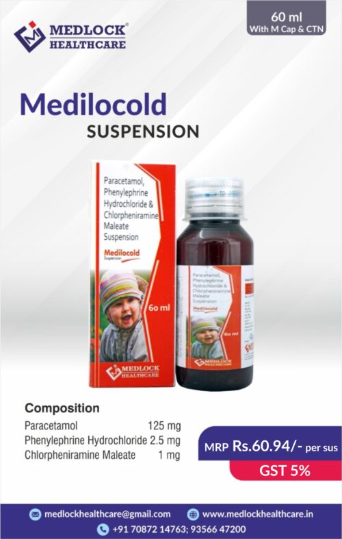 MEDILOCOLD SYRUP | Paracetamol Phenylephrine Hydrochloride and Chlorpheniramine Maleate Suspension
