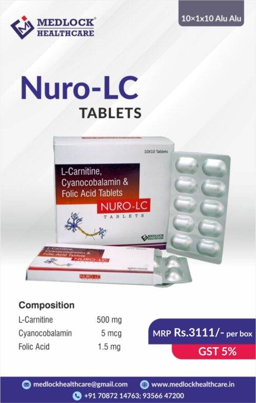 NURO LC | L CARNITINE, METHYLCOBOLAMIN AND FOLIC ACID TABLET