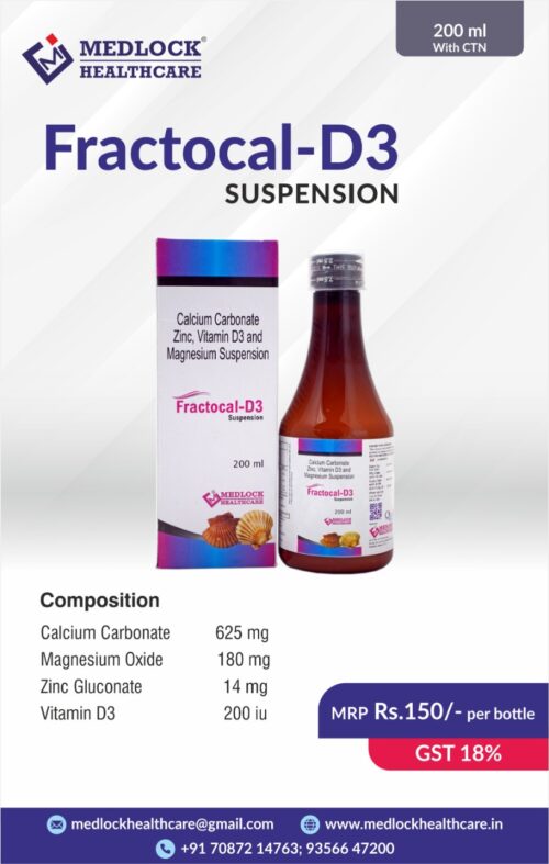 Calcium Citrate 1000mg, vit.d3 200 IU, Zinc Sulphate 4mg, Magnesium 100mg Syrup