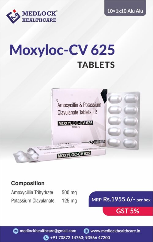 MOXYLOC-CV-625 | Amoxicillin and Clavulanic Acid Tablets