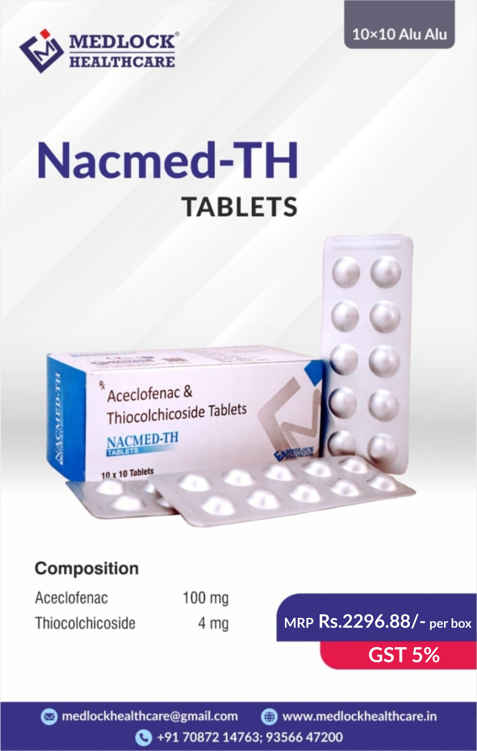 NACMED-TH | Aceclofenac and Thiocolchicoside Tablet