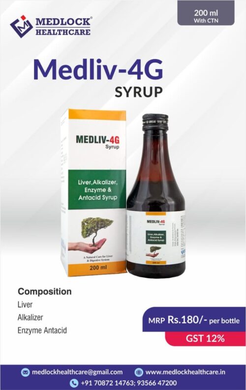 Liver, Alkalizer, Enzymes and Antacids Syrup