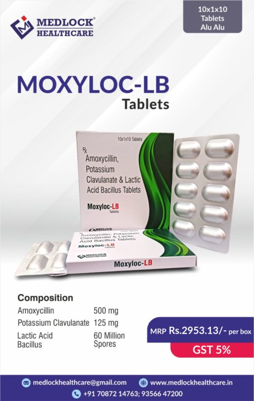 MOXYLOC -LB | Amoxycillin Potassium Clavulanate and Lactic Acid Bacillus