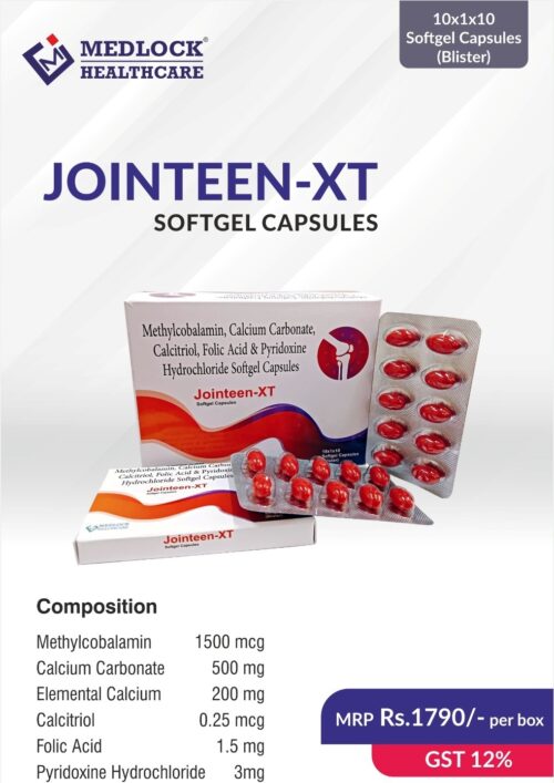Methylcobalamin, Calcium Carbonate, Calcitriol, Folic Acid & Pyridoxine Hydrochloride Softgel Capsules